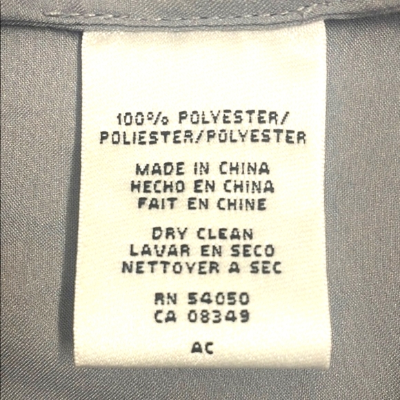 Gray Sleeveless Blouse with Pleated Front and Dress Shirt Collar Size 4 - Picture 6 of 9